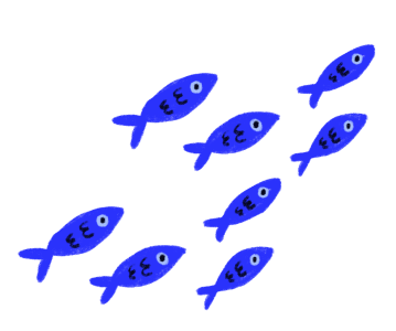 School of fish illustration